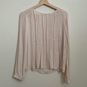 [Loft Petite] Beige pintuck Blouse